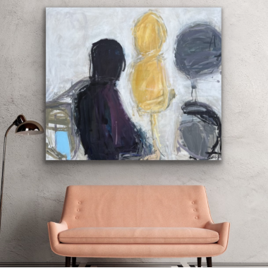 Store malerier på lærred