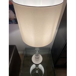 Retrolampe hndlavet af gamle lampetglas