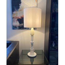 Retrolampe hndlavet af gamle lampetglas