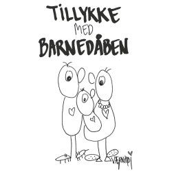 Tillykke med barnedben - Dreng - lysebl hjerte