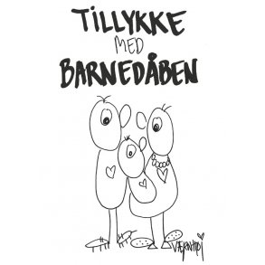 Tillykke med barned�ben - Dreng - lysebl� hjerte