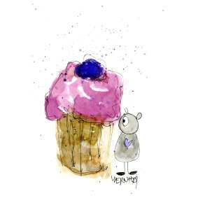 NYHED Fdselsdag - Cupcake kort