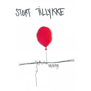 Stort tillykke - rd ballon 